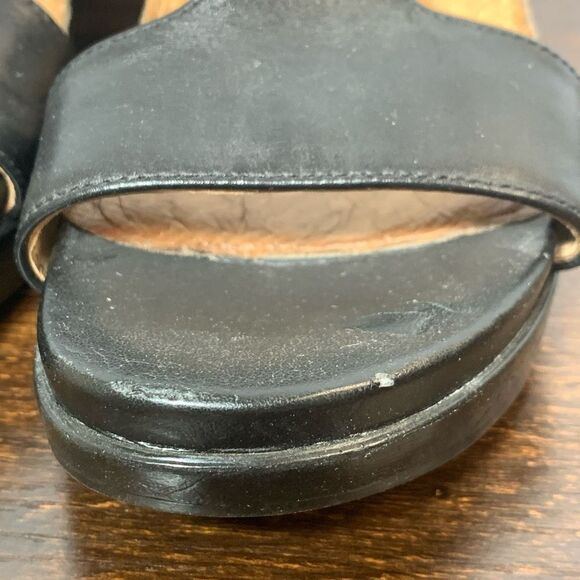 Nurture black, leather mule, 3” heel size 7 - Picture 2 of 9